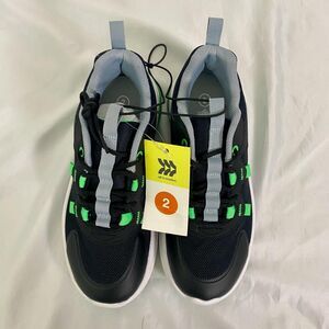 All in Motion NWT Neon Green Black Chunky Sneakers Size 2 Kids